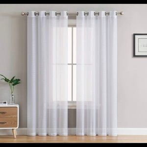 White Sheer Curtains (2 panels)